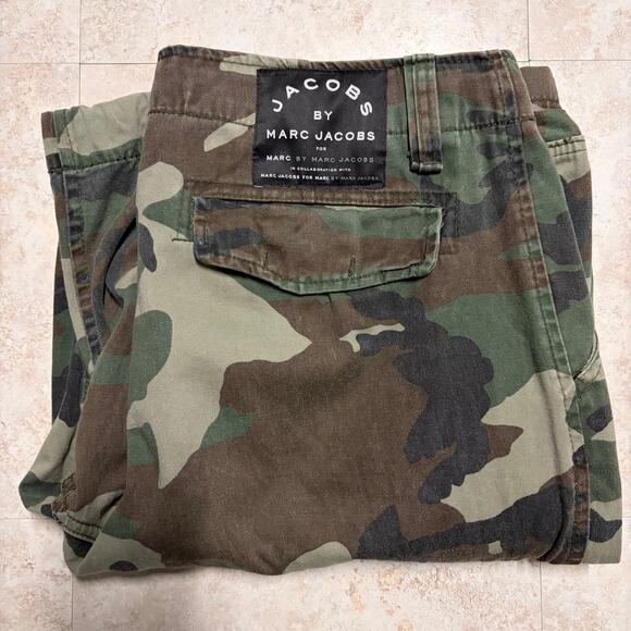 RARE Y2K Vintage 2000s Marc Jacobs Camo Cargo Shorts 31-35 Lil